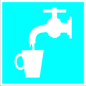 D02 питьевая вода (пленка, 200х200 мм) - Знаки безопасности - Указательные знаки - Магазин охраны труда Протекторшоп