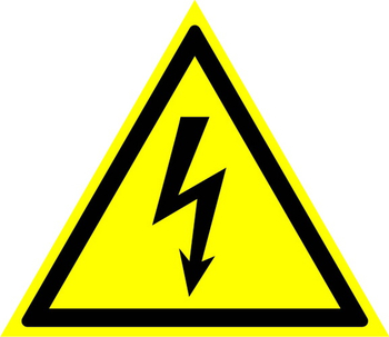 W08 внимание! опасность поражения электрическим током  (пленка, сторона 300 мм) - Знаки безопасности - Знаки по электробезопасности - Магазин охраны труда Протекторшоп